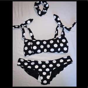 Quintsoul Polka Dot Swim Set With Scrunchie!